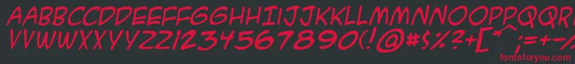 Acmesai Font – Red Fonts on Black Background