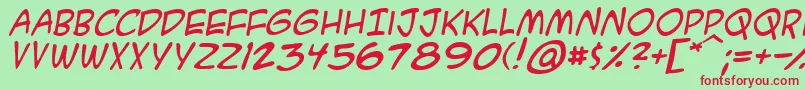 Acmesai Font – Red Fonts on Green Background