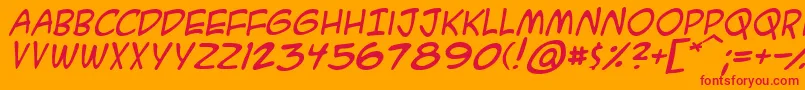 Acmesai Font – Red Fonts on Orange Background