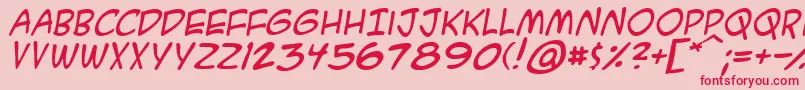 Acmesai Font – Red Fonts on Pink Background