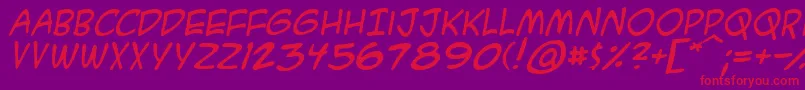 Acmesai Font – Red Fonts on Purple Background