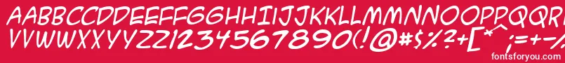 Acmesai Font – White Fonts on Red Background