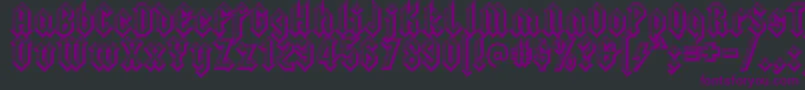 Шрифт Squealerembossed – фиолетовые шрифты на чёрном фоне