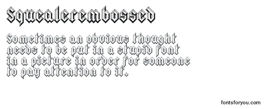 Review of the Squealerembossed Font