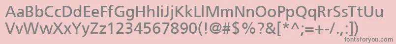 PfcatalogNormalUnicode Font – Gray Fonts on Pink Background