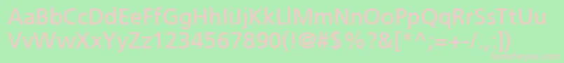 PfcatalogNormalUnicode Font – Pink Fonts on Green Background