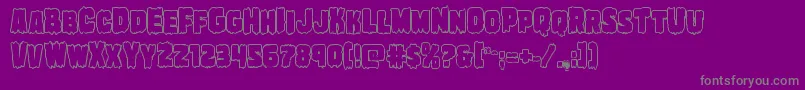 Marshthingboldout Font – Gray Fonts on Purple Background