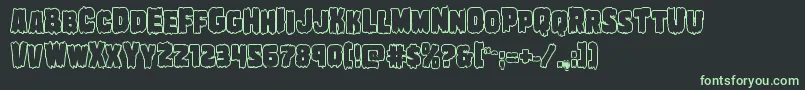 Marshthingboldout Font – Green Fonts on Black Background