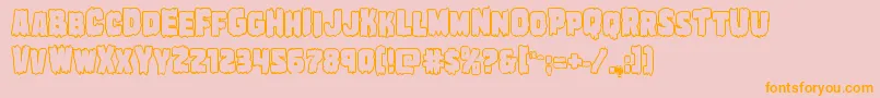 Marshthingboldout Font – Orange Fonts on Pink Background