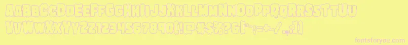 Marshthingboldout Font – Pink Fonts on Yellow Background