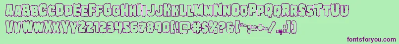 Marshthingboldout Font – Purple Fonts on Green Background