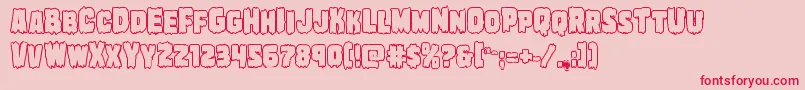 Marshthingboldout Font – Red Fonts on Pink Background