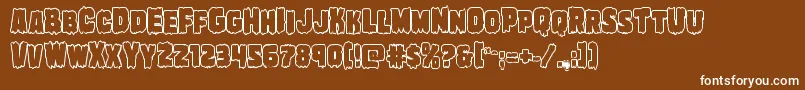 Marshthingboldout Font – White Fonts on Brown Background