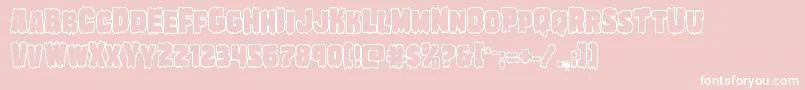 Marshthingboldout-Schriftart – Weiße Schriften auf rosa Hintergrund