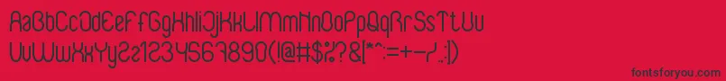 BabySuperhero Font – Black Fonts on Red Background