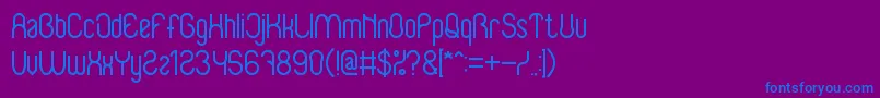 BabySuperhero Font – Blue Fonts on Purple Background