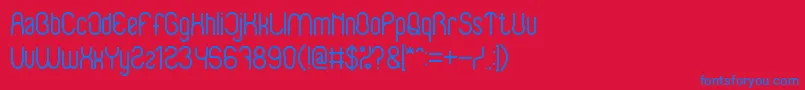 Шрифт BabySuperhero – синие шрифты на красном фоне