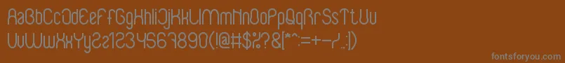 フォントBabySuperhero – 茶色の背景に灰色の文字