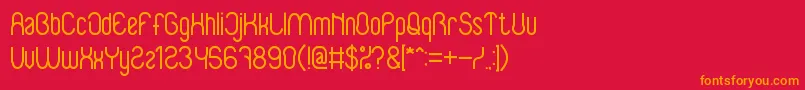 BabySuperhero Font – Orange Fonts on Red Background