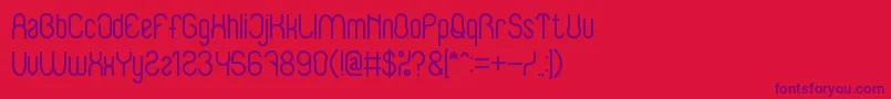 BabySuperhero Font – Purple Fonts on Red Background