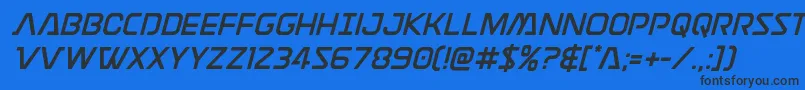 Discotechia Font – Black Fonts on Blue Background