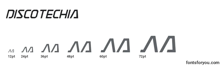 Discotechia Font Sizes