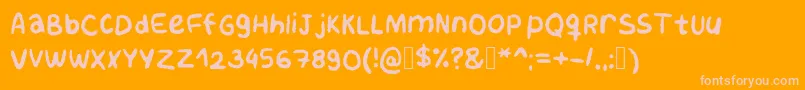 Karbon Font – Pink Fonts on Orange Background
