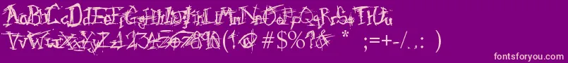 Fdonkulous Font – Pink Fonts on Purple Background