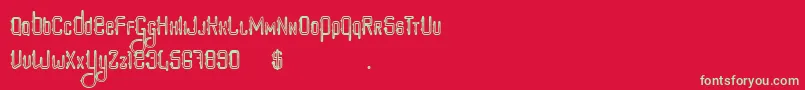 PokerStyle Font – Green Fonts on Red Background