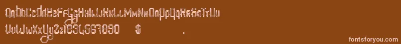 フォントPokerStyle – 茶色の背景にピンクのフォント