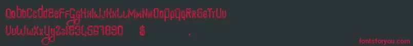 PokerStyle Font – Red Fonts on Black Background
