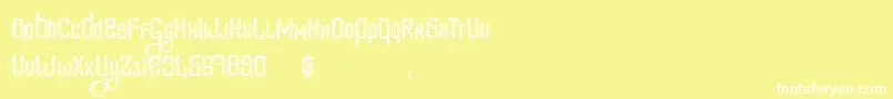 PokerStyle Font – White Fonts on Yellow Background