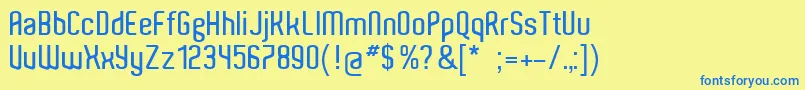 AldoPc Font – Blue Fonts on Yellow Background