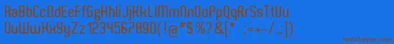 AldoPc Font – Brown Fonts on Blue Background