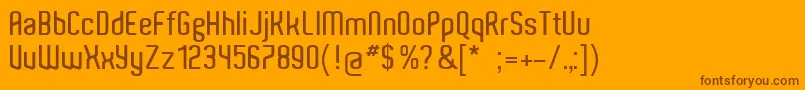 AldoPc Font – Brown Fonts on Orange Background