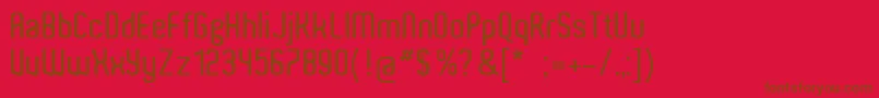 AldoPc Font – Brown Fonts on Red Background