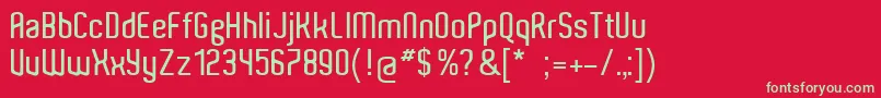 AldoPc Font – Green Fonts on Red Background
