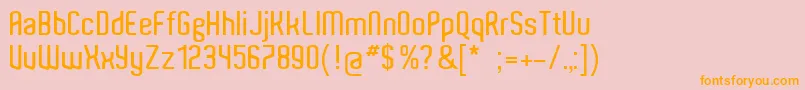 AldoPc Font – Orange Fonts on Pink Background