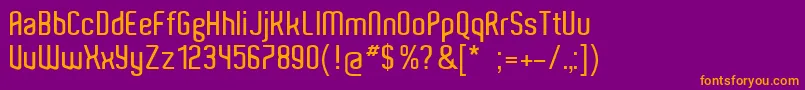AldoPc Font – Orange Fonts on Purple Background