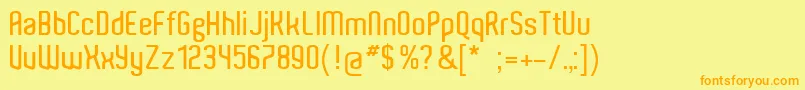 AldoPc Font – Orange Fonts on Yellow Background