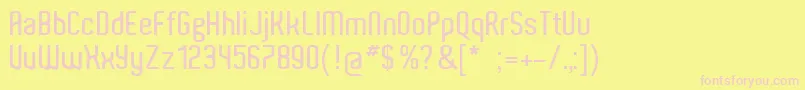 AldoPc Font – Pink Fonts on Yellow Background