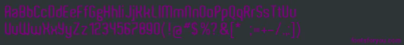 Fonte AldoPc – fontes roxas em um fundo preto