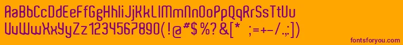 AldoPc Font – Purple Fonts on Orange Background