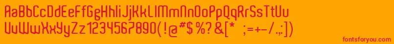 AldoPc Font – Red Fonts on Orange Background