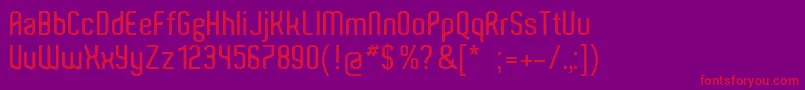 フォントAldoPc – 紫の背景に赤い文字