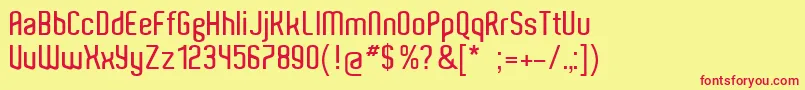 AldoPc Font – Red Fonts on Yellow Background