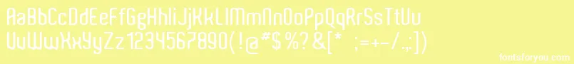 AldoPc Font – White Fonts on Yellow Background