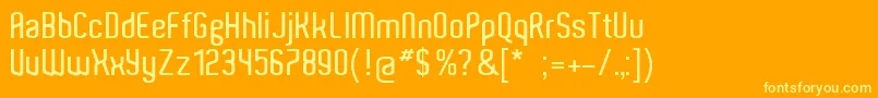 AldoPc Font – Yellow Fonts on Orange Background