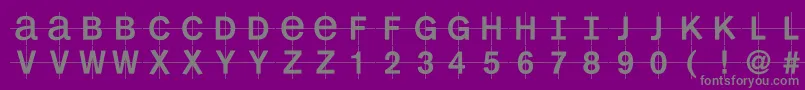 Kl1monocaseKrux Font – Gray Fonts on Purple Background