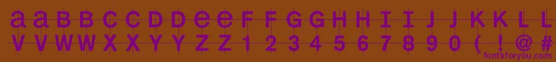 Kl1monocaseKrux Font – Purple Fonts on Brown Background